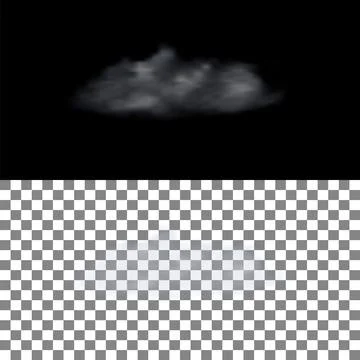 Realistic Cloud With Transparency Stock Illustration