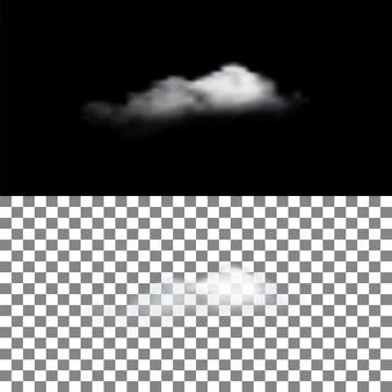 Realistic Cloud With Transparency 库存插图