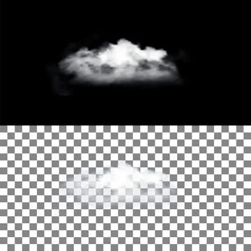 Realistic Cloud With Transparency 库存插图