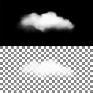 Realistic Cloud With Transparency Stock Illustration
