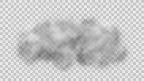 Realistic Cloud On Transparent Background 库存插图