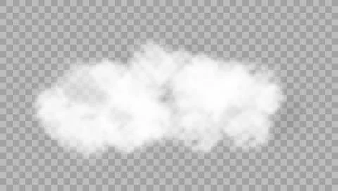 Realistic Cloud On Transparent Background イラスト素材