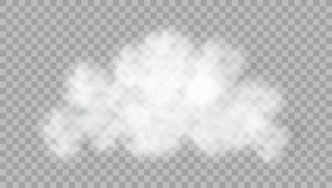 Realistic Cloud On Transparent Background イラスト素材