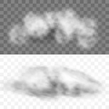 Realistic Cloud On Transparent Background Stockillustratie