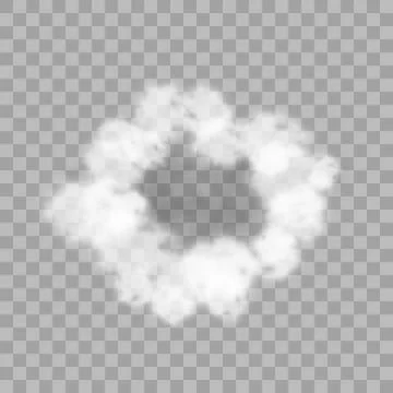 Realistic Cloud On Transparent Background イラスト素材