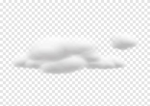 Realistic cloud vectors isolated on transparency background ep84 Stock Illustration