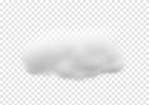 Realistic cloud vectors isolated on transparency background ep96 Stock Illustration