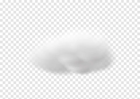 Realistic cloud vectors isolated on transparency background ep101 Stock Illustration
