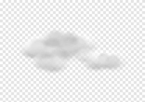 Realistic cloud vectors isolated on transparency background ep106 Stock Illustration