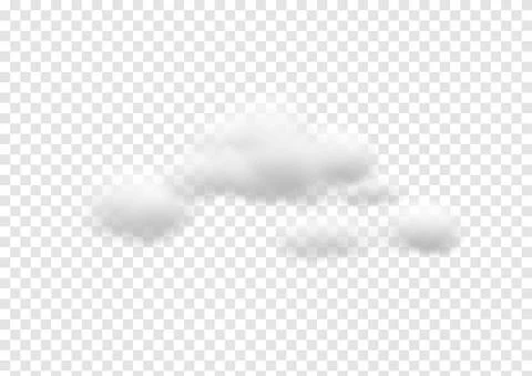 Realistic cloud vectors isolated on transparency background ep108 Stock Illustration