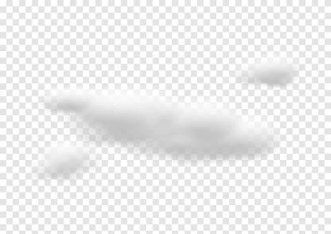 Realistic cloud vectors isolated on transparency background ep126 Stock Illustration