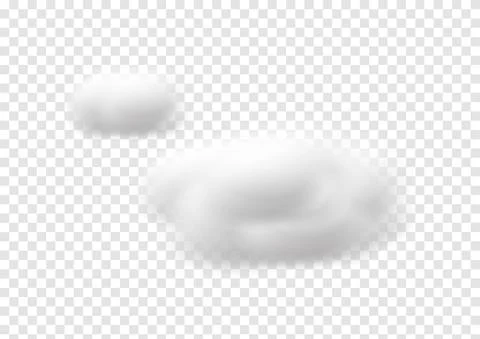 Realistic cloud vectors isolated on transparency background ep128 Illustrazione stock