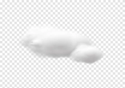 Realistic cloud vectors isolated on transparency background ep137 Stock Illustration