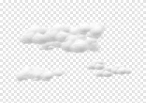 Realistic cloud vectors isolated on transparency background ep139 Stock Illustration
