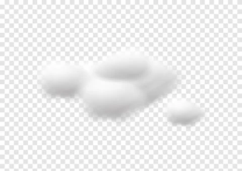 Realistic cloud vectors isolated on transparency background ep149 イラスト素材