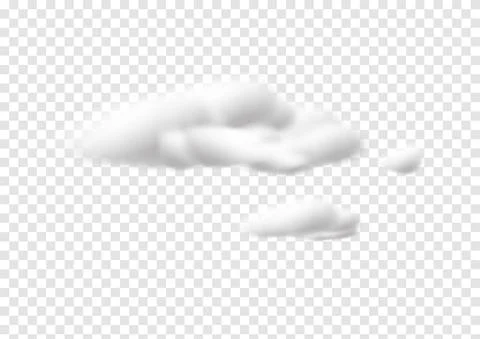 Realistic cloud vectors isolated on transparency background ep122 Stock Illustration