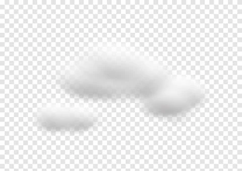 Realistic cloud vectors isolated on transparency background ep159 Stock Illustration