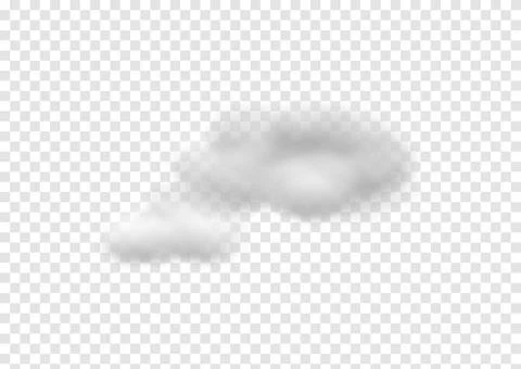 Realistic cloud vectors isolated on transparency background ep105 Stock Photos