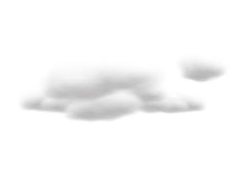Realistic cloud vectors isolated on white background ep84 Stock Illustration