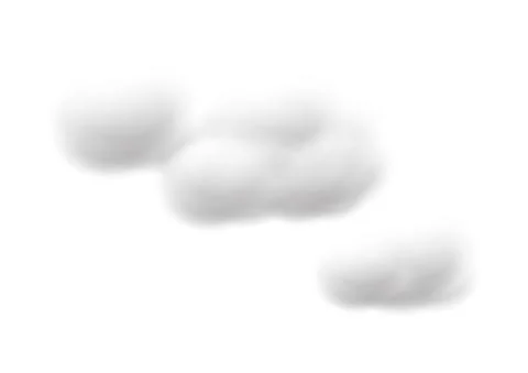 Realistic cloud vectors isolated on white  background ep150 Stock Illustration