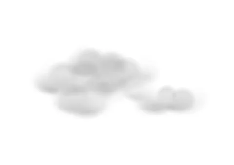 Realistic cloud vectors isolated on white background ep106 Stock Illustration