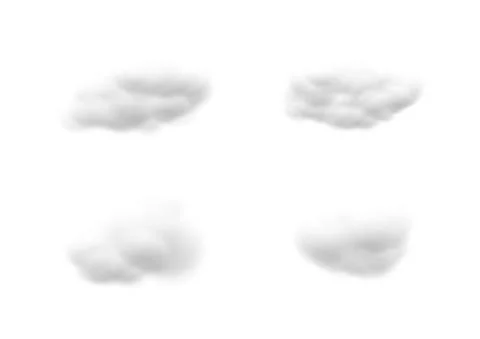 Realistic cloud vectors isolated on white background ep109 Stock Illustration
