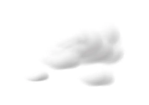 Realistic cloud vectors isolated on white background ep111 Stock Illustration