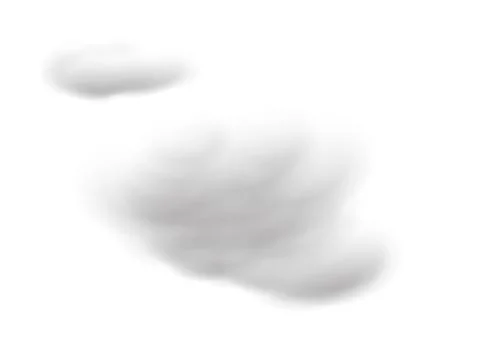 Realistic cloud vectors isolated on white background ep123 Stock Illustration