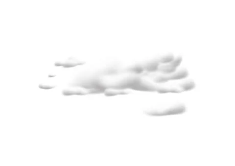 Realistic cloud vectors isolated on white background ep112 Stock Illustration