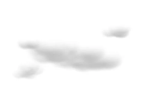 Realistic cloud vectors isolated on white background ep126 Stock Illustration