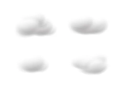 Realistic cloud vectors isolated on white background ep129 Illustrazione stock