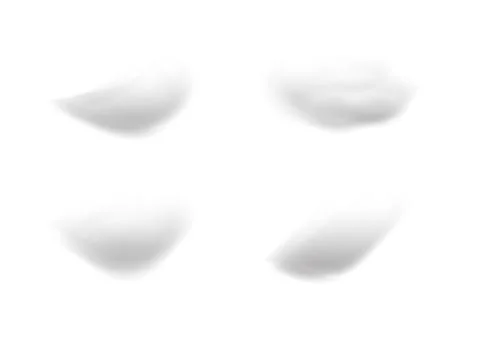Realistic cloud vectors isolated on white background ep133 Stock Illustration