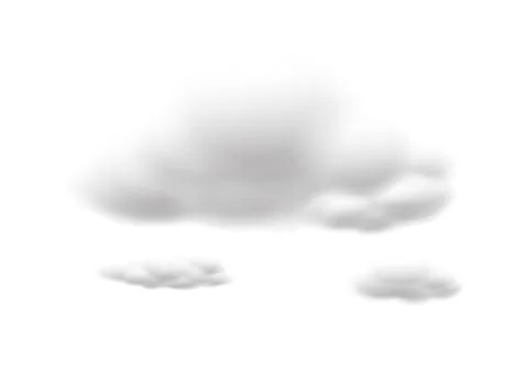 Realistic cloud vectors isolated on white background ep132 Illustrazione stock