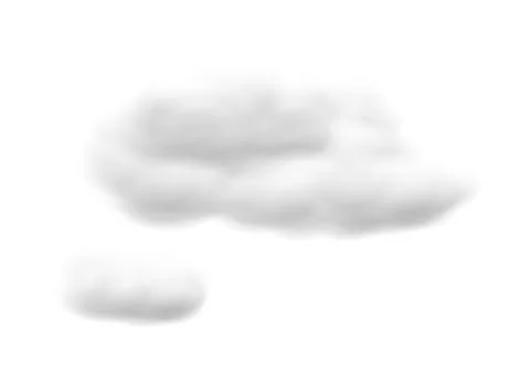 Realistic cloud vectors isolated on white background ep134 Stock Illustration