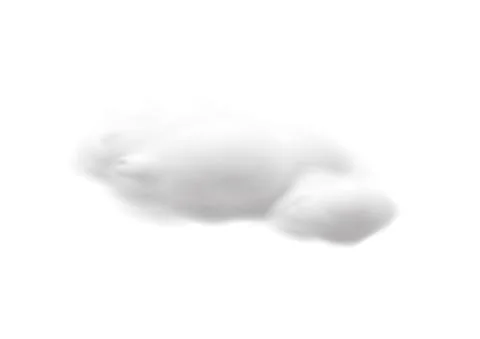 Realistic cloud vectors isolated on white background ep137 Stock Illustration