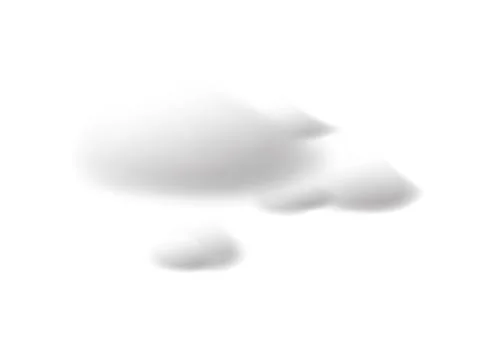 Realistic cloud vectors isolated on white background ep121 Illustrazione stock