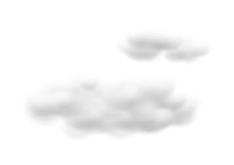 Realistic cloud vectors isolated on white background ep141 Stock Illustration