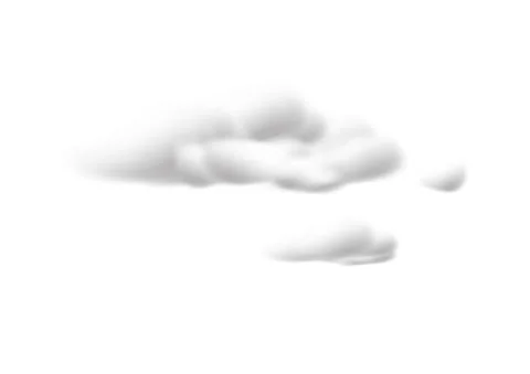 Realistic cloud vectors isolated on white background ep122 Stock Illustration