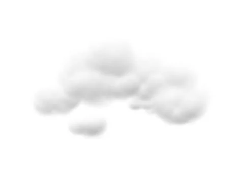 Realistic cloud vectors isolated on white background ep146 Stock Illustration
