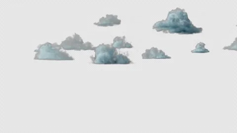 Realistic Clouds Animation Transparent Alpha Channel Stock Footage 335427046