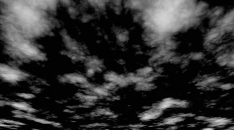 Realistic clouds on black background for compositing Stock Illustration