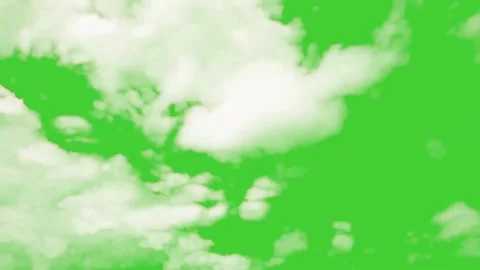 Realistic clouds drifting in time lapse on green screen background Stock Footage 314615240