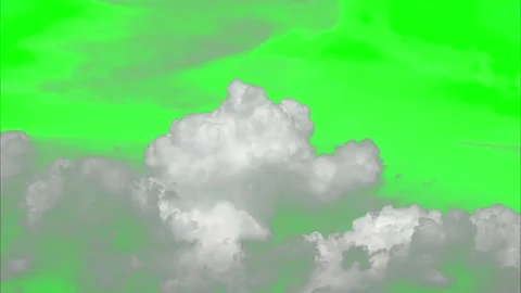 Realistic Clouds Moving Green Screen Video Effect Stock Footage 265148898