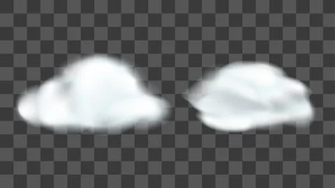 Realistic clouds set Stock Illustration