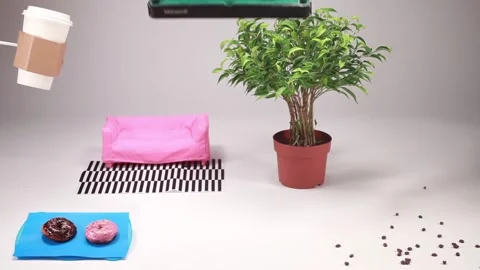 Realistic Coffee Break Scene for After Effects Stock After Effects