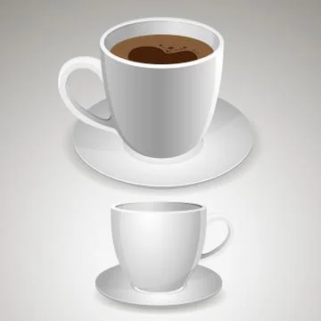 Realistic coffee cups Stock Illustration