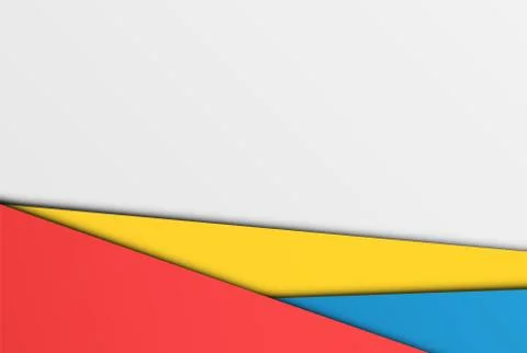 Realistic colorful sheets of papers, vector illustration. Stock Illustration