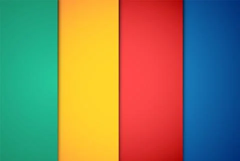 Realistic colorful sheets of papers, vector illustration. Stock Illustration