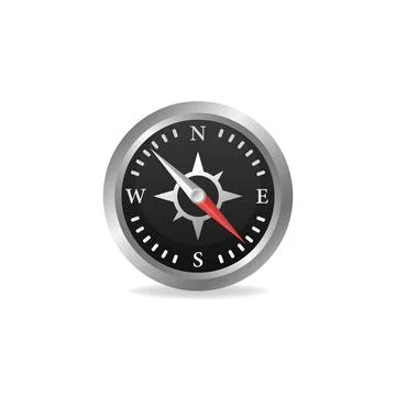 Realistic Compass with windrose. Compass symbol. Vector illustration EPS10 Stock Illustration
