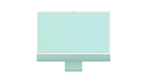Realistic computer display. Computer display isolated. Screen vector mockup Illustrazione stock